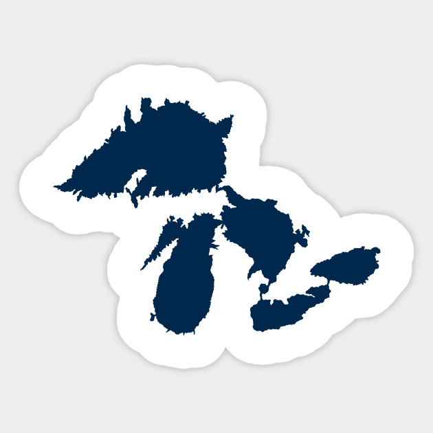 Coronelli Great Lakes Map 1694 Sticker by fortheloveofmaps